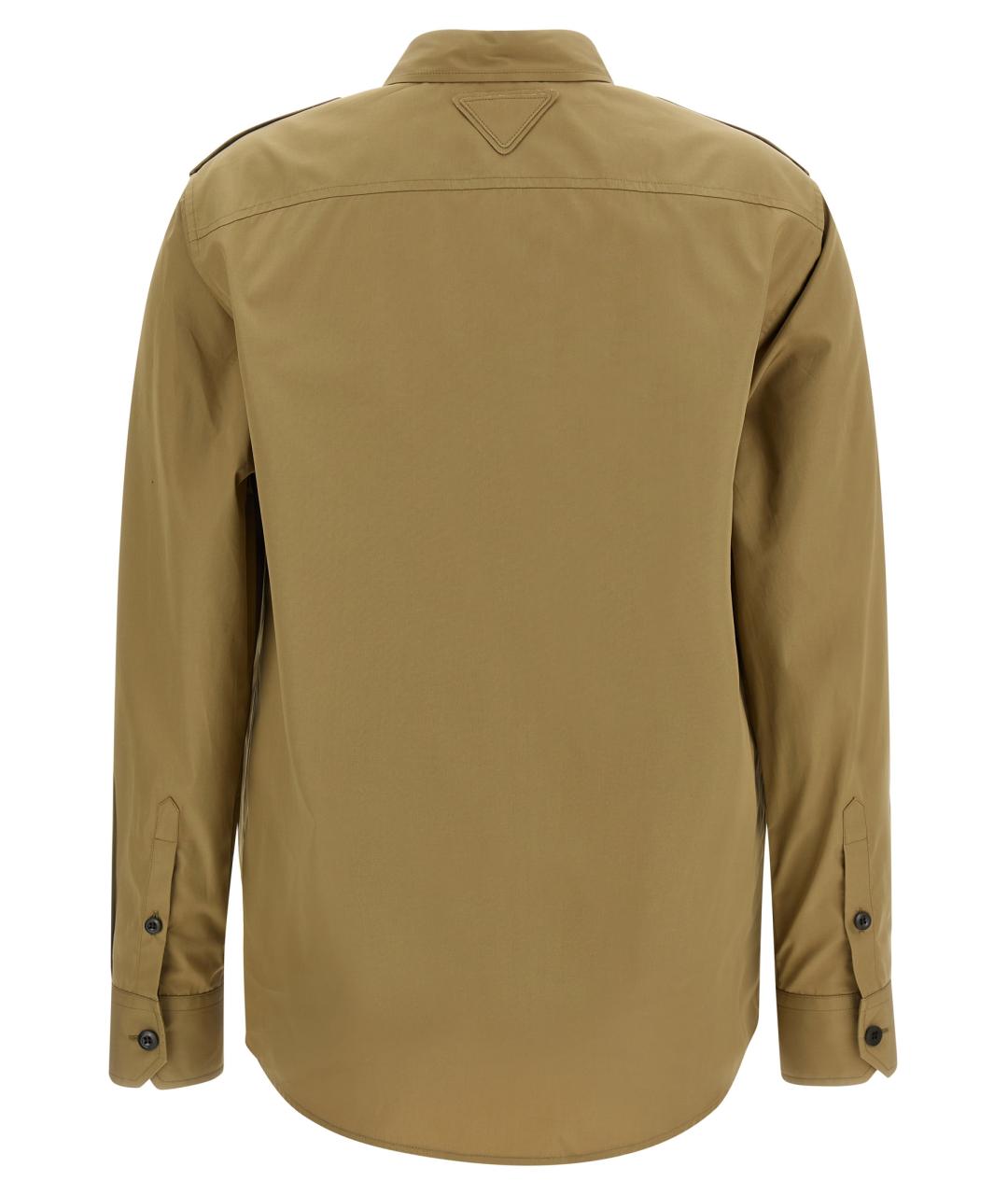 PRADA Коричневая хлопковая рубашка, фото 2
