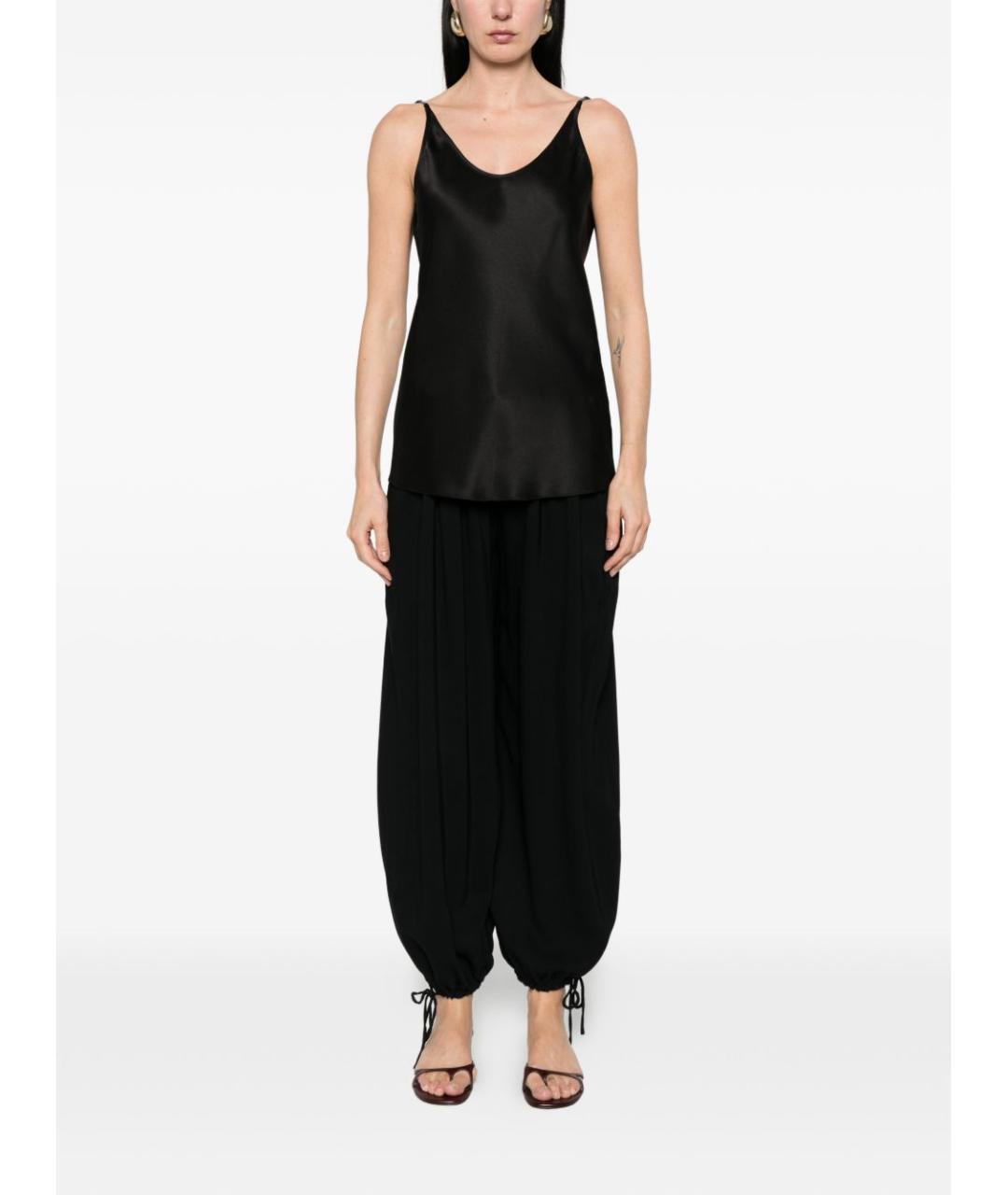 BRUNELLO CUCINELLI Черная шелковая майка, фото 3