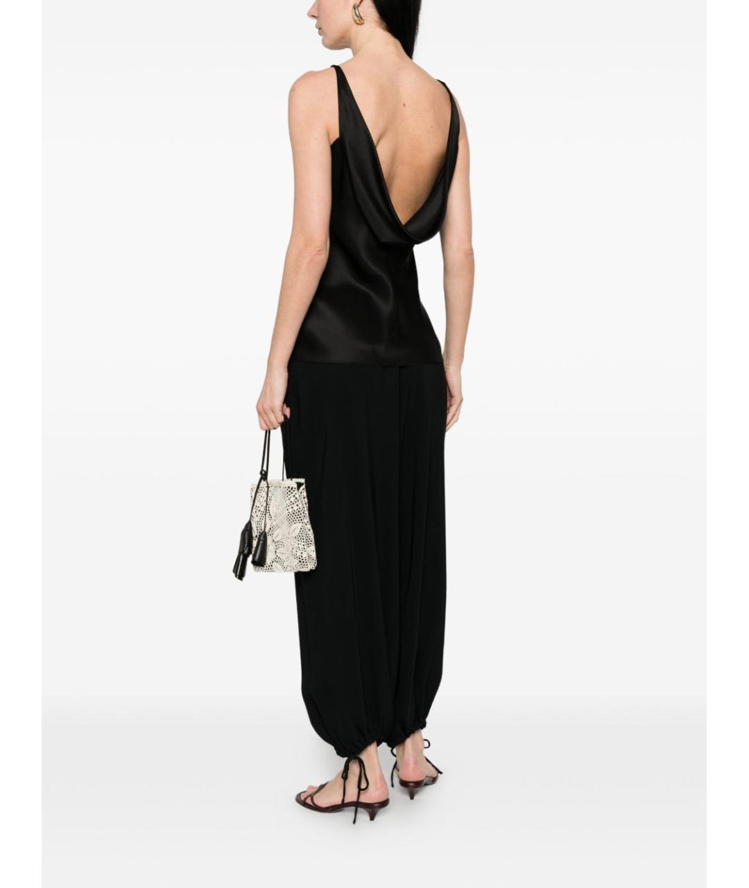 BRUNELLO CUCINELLI Черная шелковая майка, фото 4