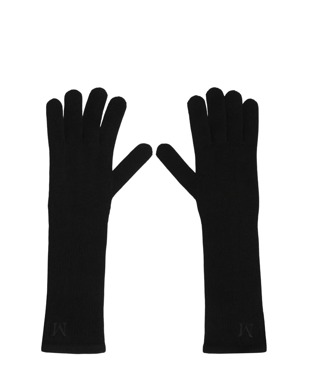MAX MARA Черные кашемировые перчатки, фото 2
