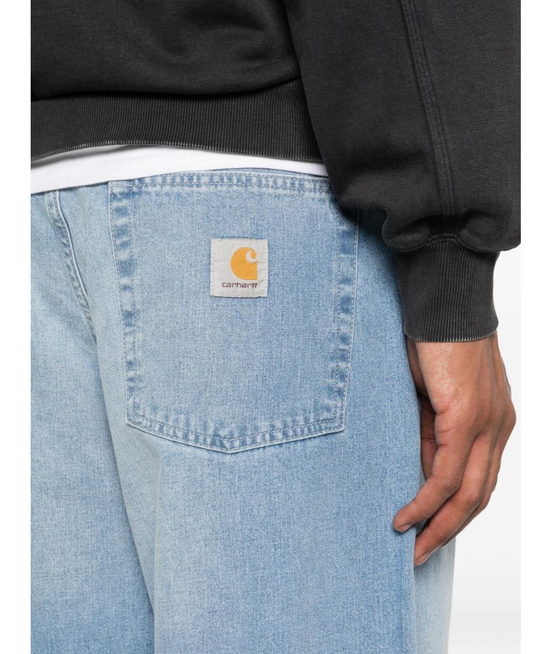 CARHARTT WIP Голубые хлопковые прямые джинсы, фото 5