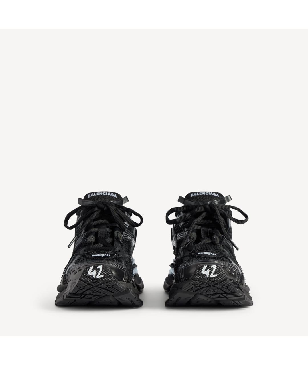 BALENCIAGA Черные текстильные низкие кроссовки / кеды, фото 3