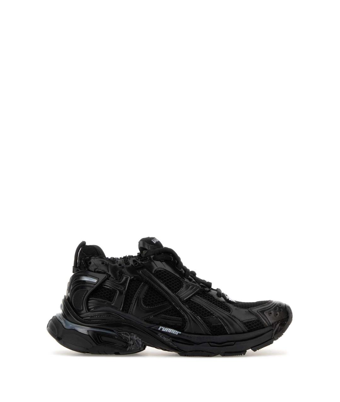 BALENCIAGA Черные текстильные низкие кроссовки / кеды, фото 1