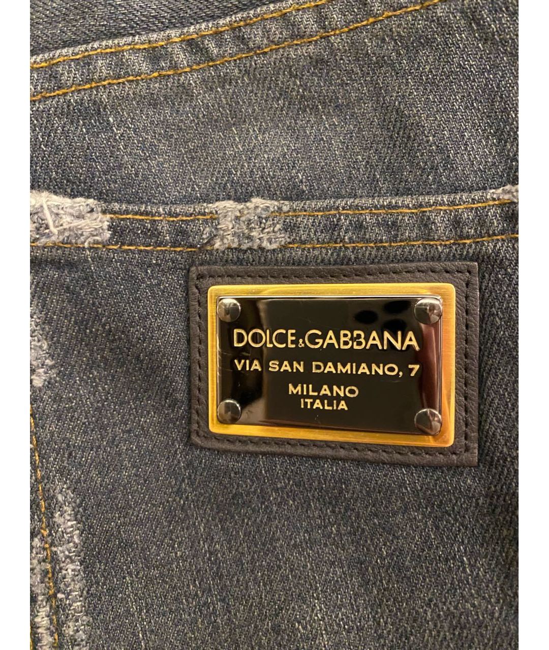 DOLCE&GABBANA Антрацитовые хлопковые прямые джинсы, фото 4
