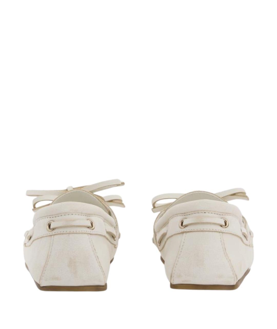 GUCCI Белые кожаные лоферы, фото 4