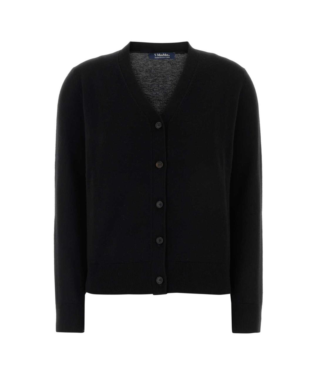 'S MAX MARA Черный шерстяной кардиган, фото 1