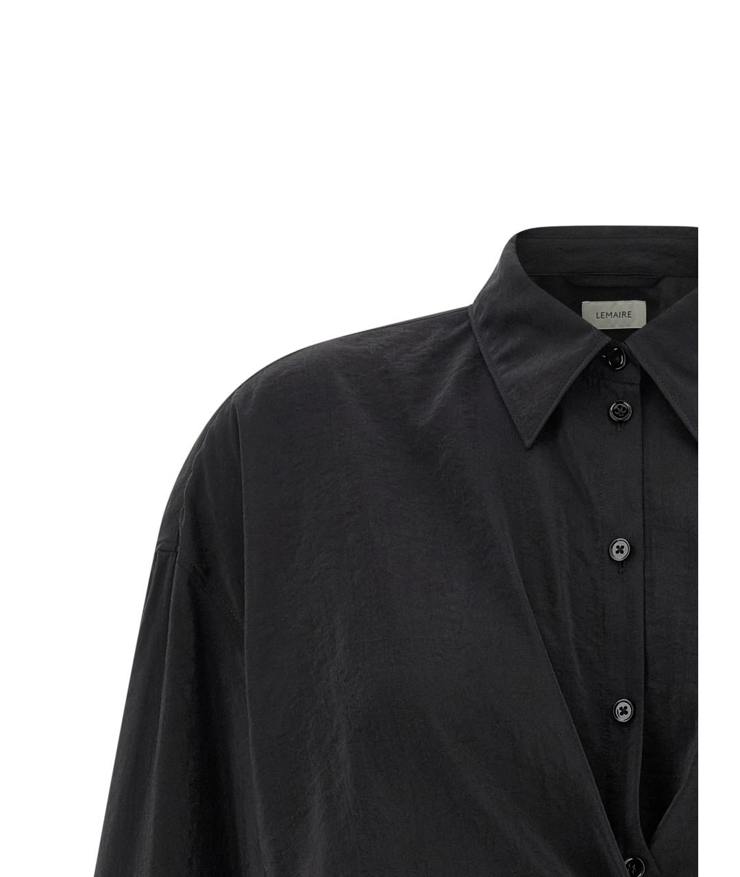 LEMAIRE Черная шелковая рубашка, фото 3