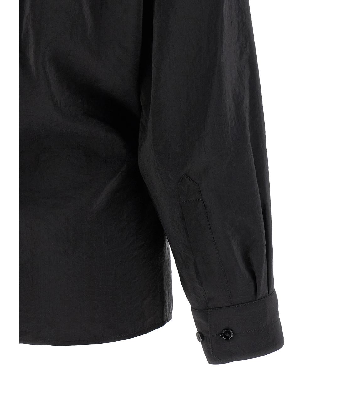 LEMAIRE Черная шелковая рубашка, фото 4