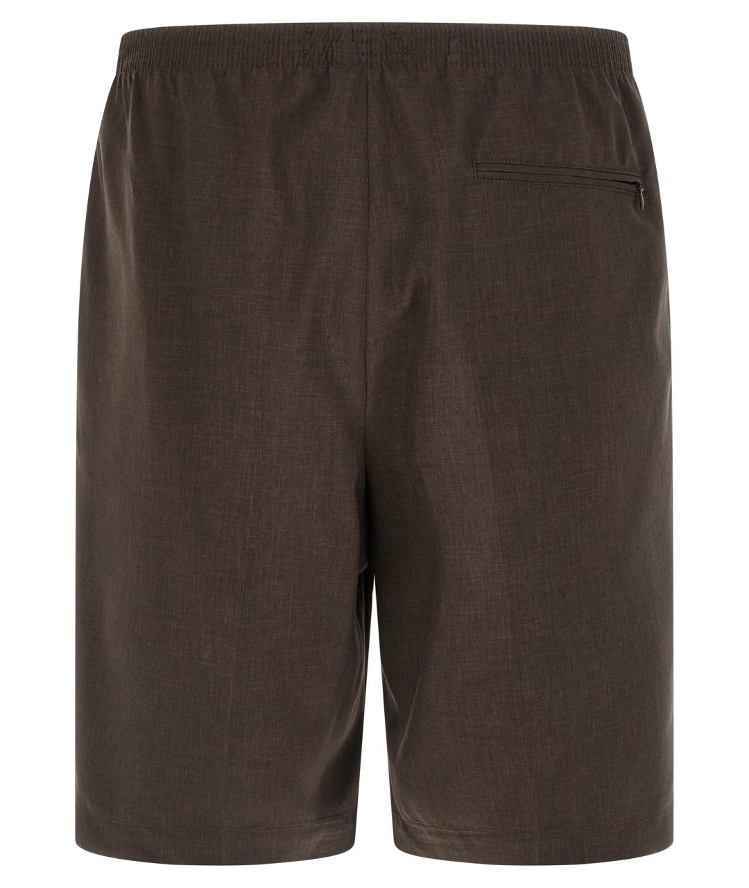 CELLAR DOOR Коричневые полиэстеровые шорты, фото 2