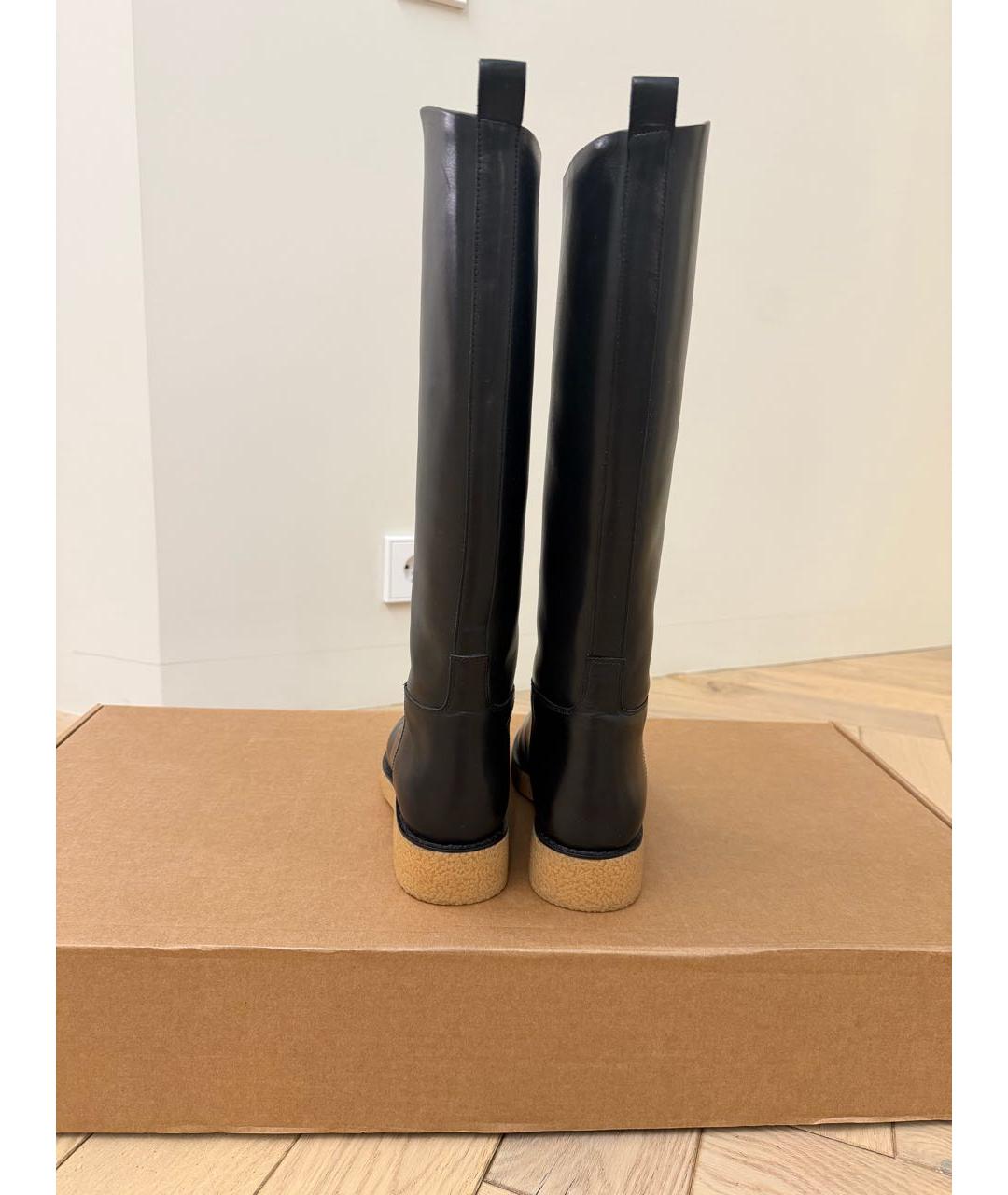 12 STOREEZ Черные кожаные сапоги, фото 2
