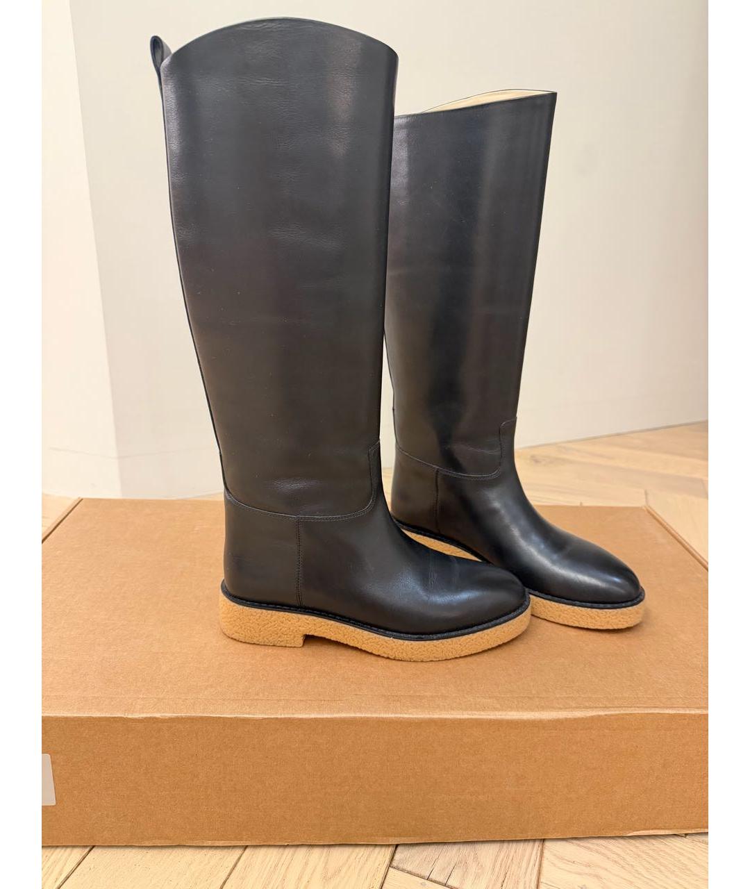 12 STOREEZ Черные кожаные сапоги, фото 6