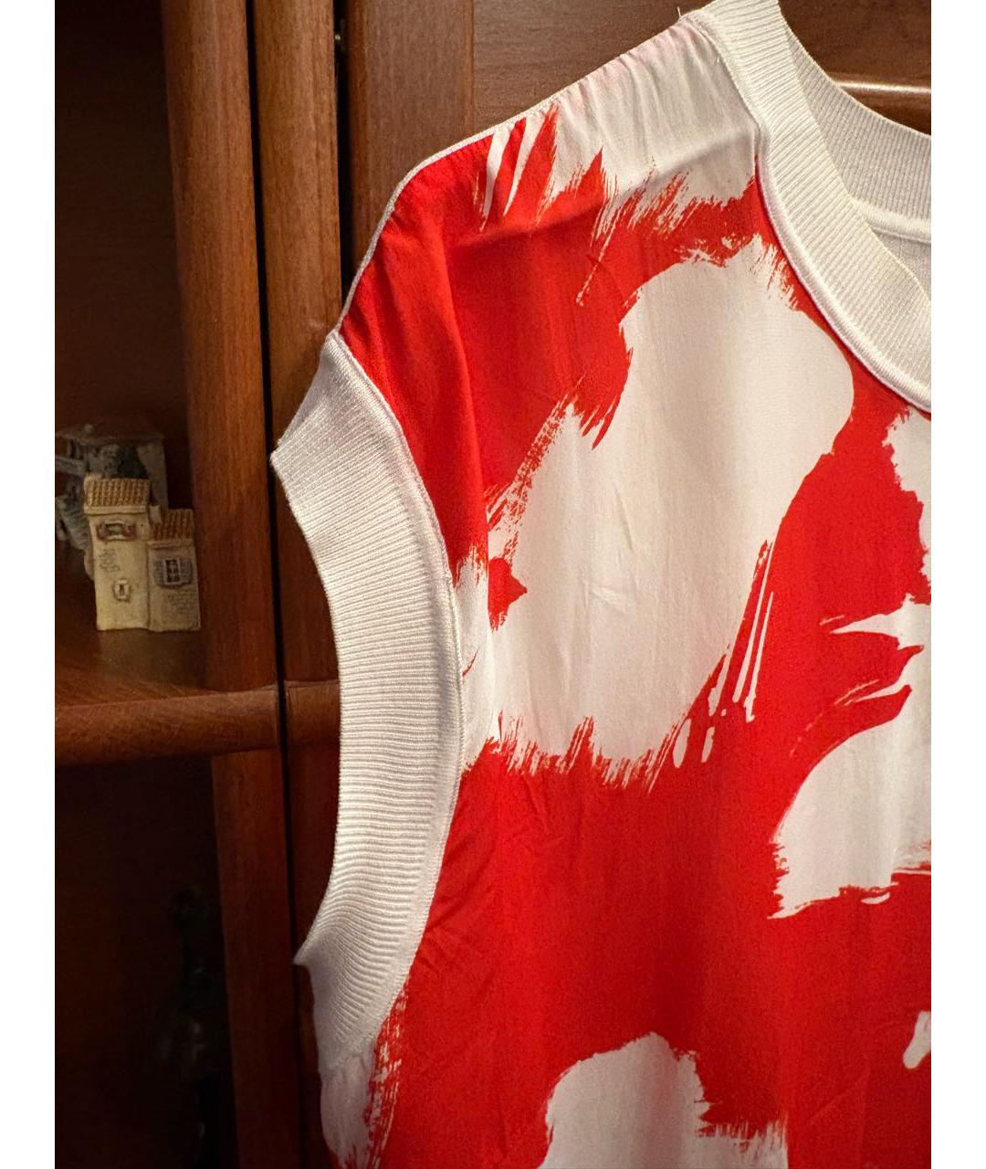 ESCADA Красная шелковая блузы, фото 4