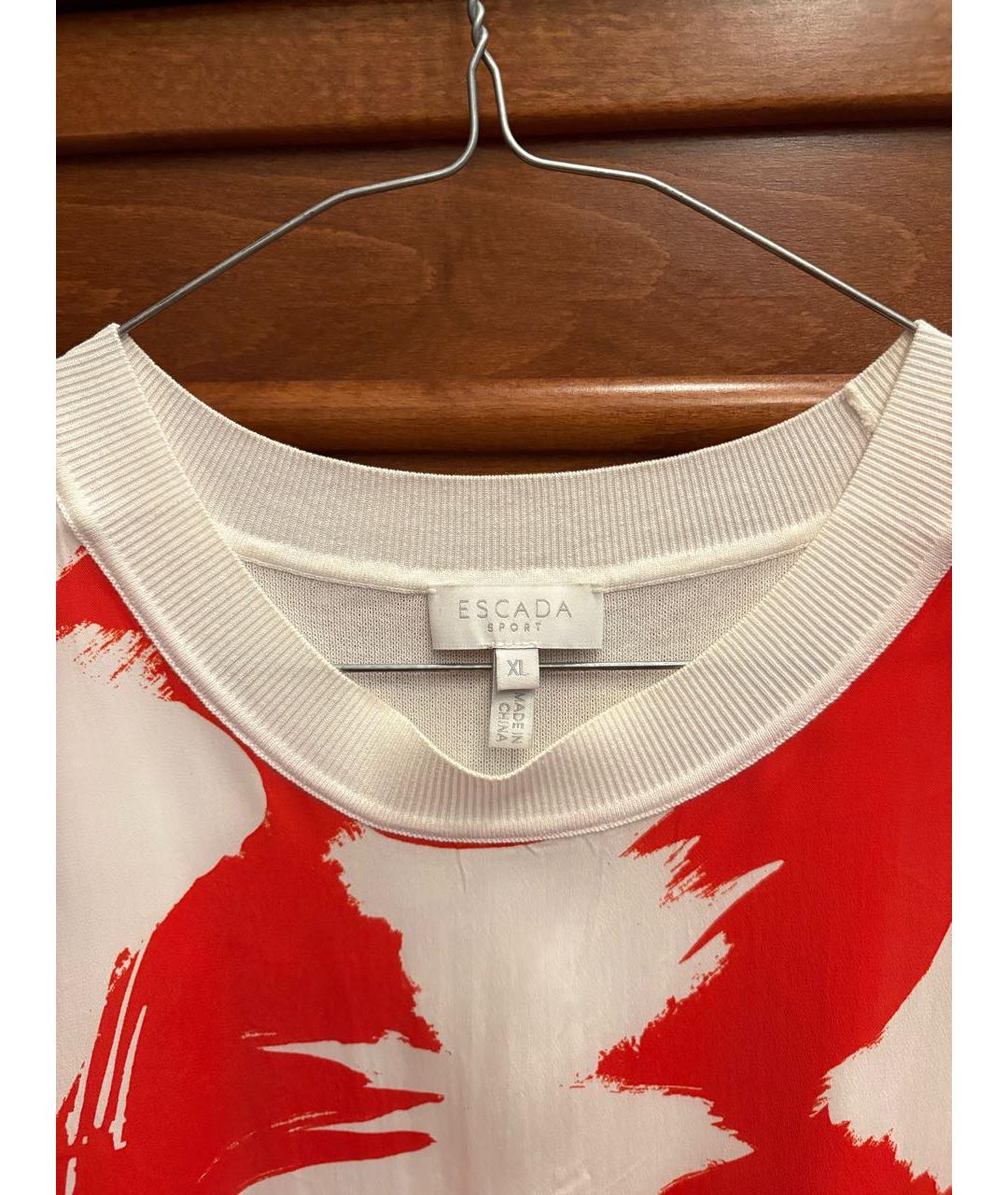 ESCADA Красная шелковая блузы, фото 3