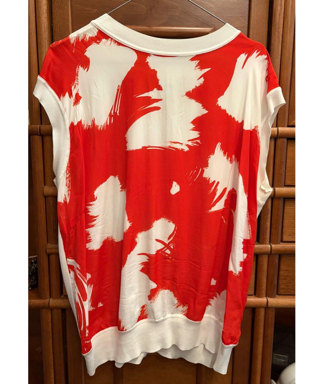 ESCADA Красная шелковая блузы, фото 7