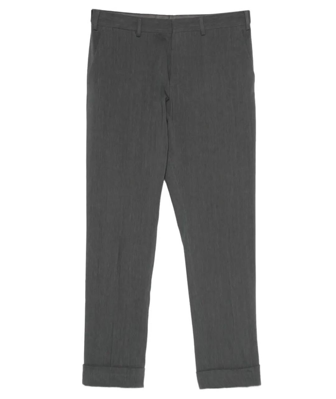 DRIES VAN NOTEN Серые льняные повседневные брюки, фото 1