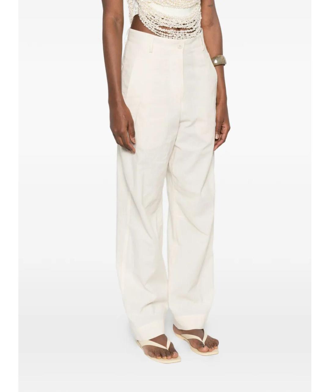 DRIES VAN NOTEN Бежевые хлопковые прямые джинсы, фото 3