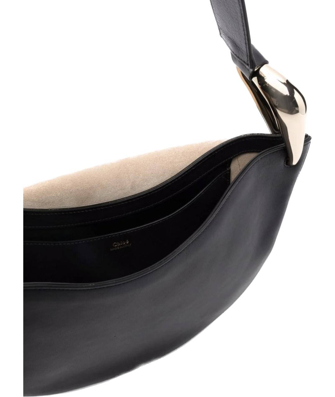 CHLOE Черная кожаная сумка через плечо, фото 4