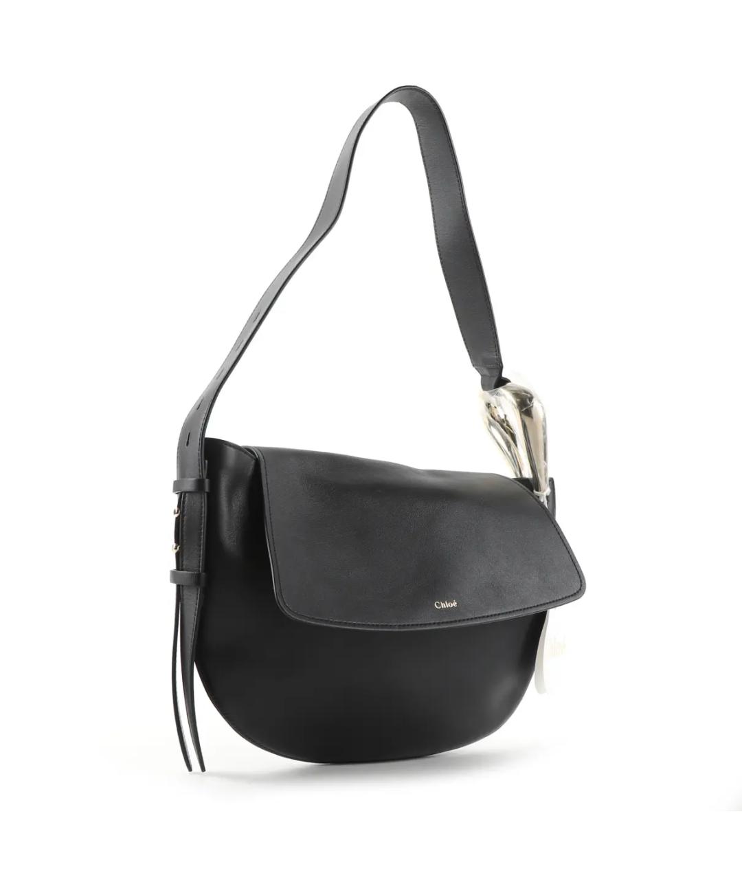 CHLOE Черная кожаная сумка через плечо, фото 2