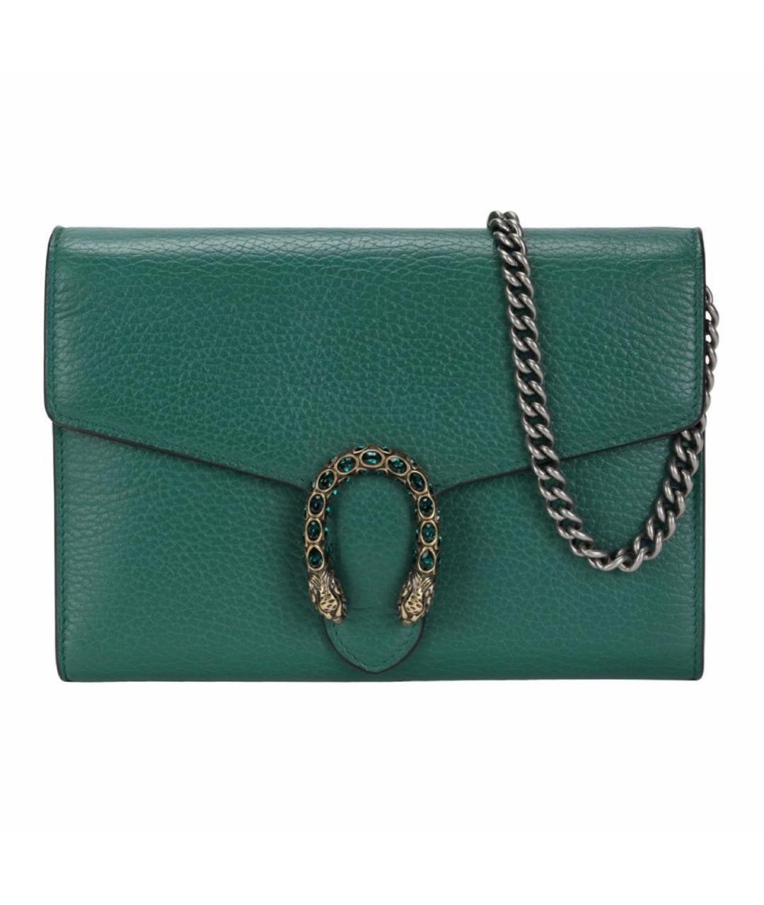 GUCCI Зеленая кожаная сумка через плечо, фото 1
