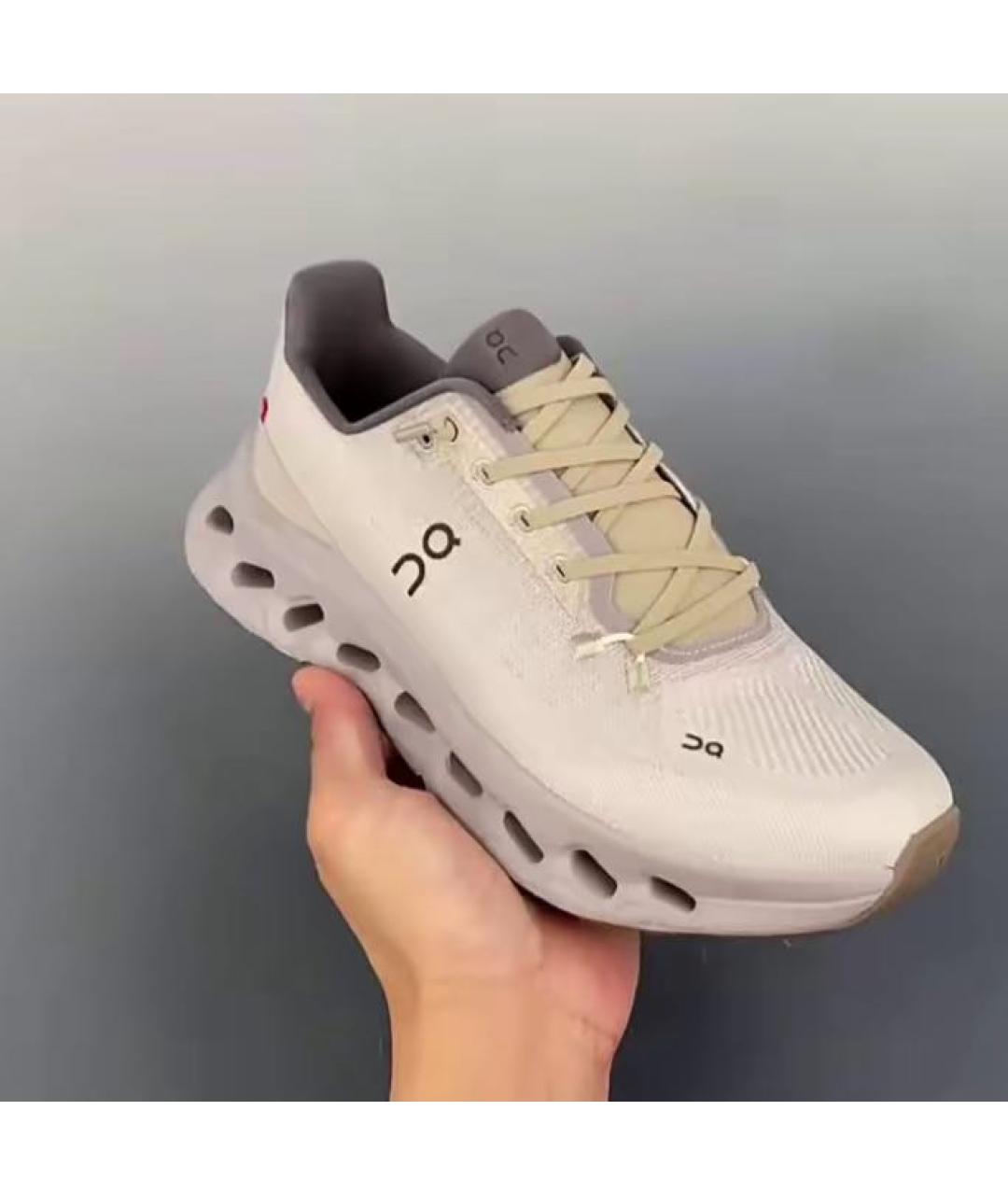 ON Бежевые текстильные кроссовки, фото 7