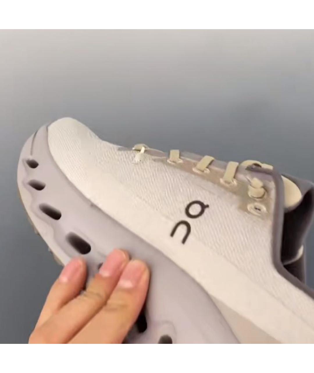 ON Бежевые текстильные кроссовки, фото 6