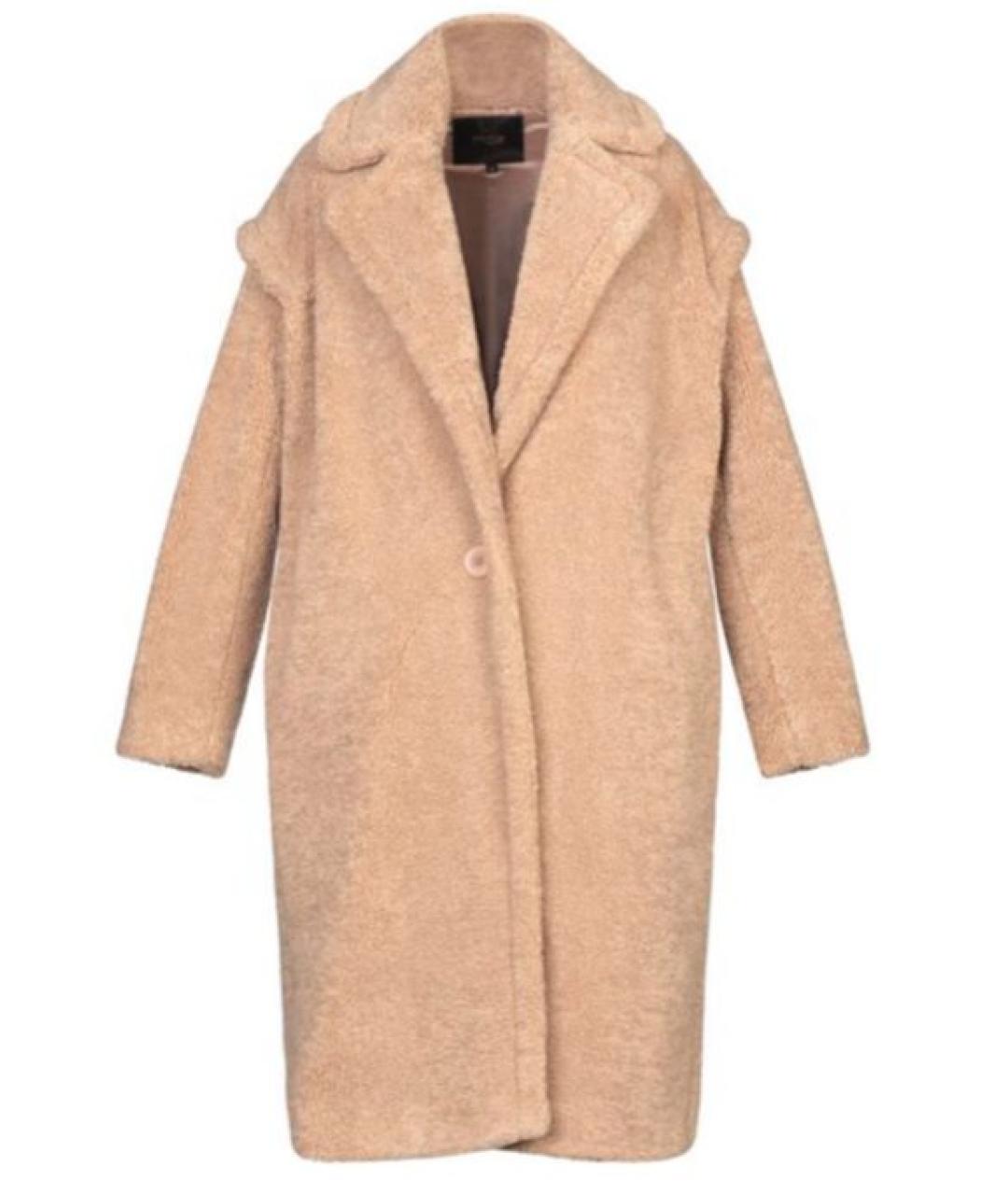 MAJE Коричневое вискозное пальто, фото 1