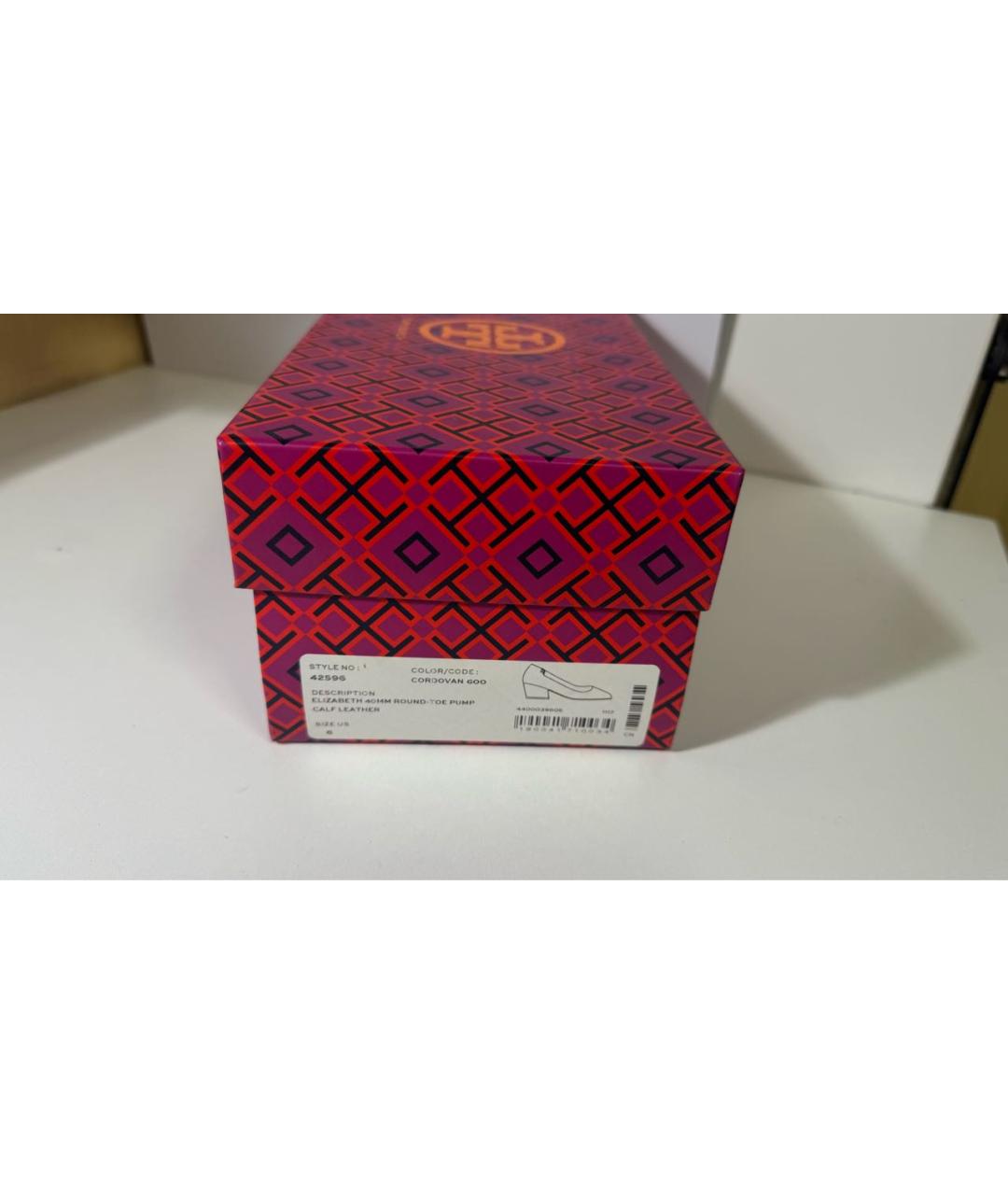 TORY BURCH Бордовые кожаные туфли, фото 5