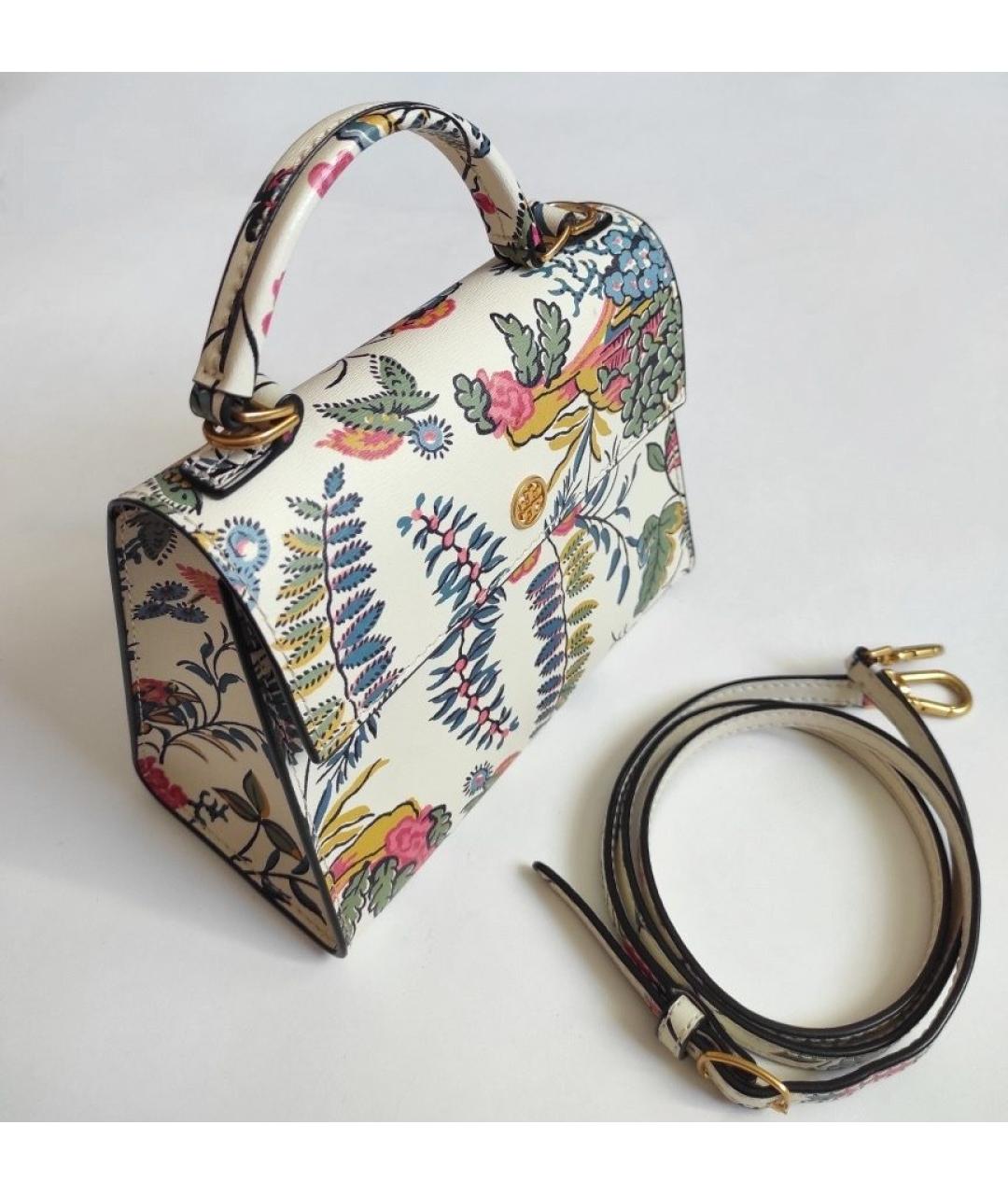 TORY BURCH Мульти кожаная сумка с короткими ручками, фото 4