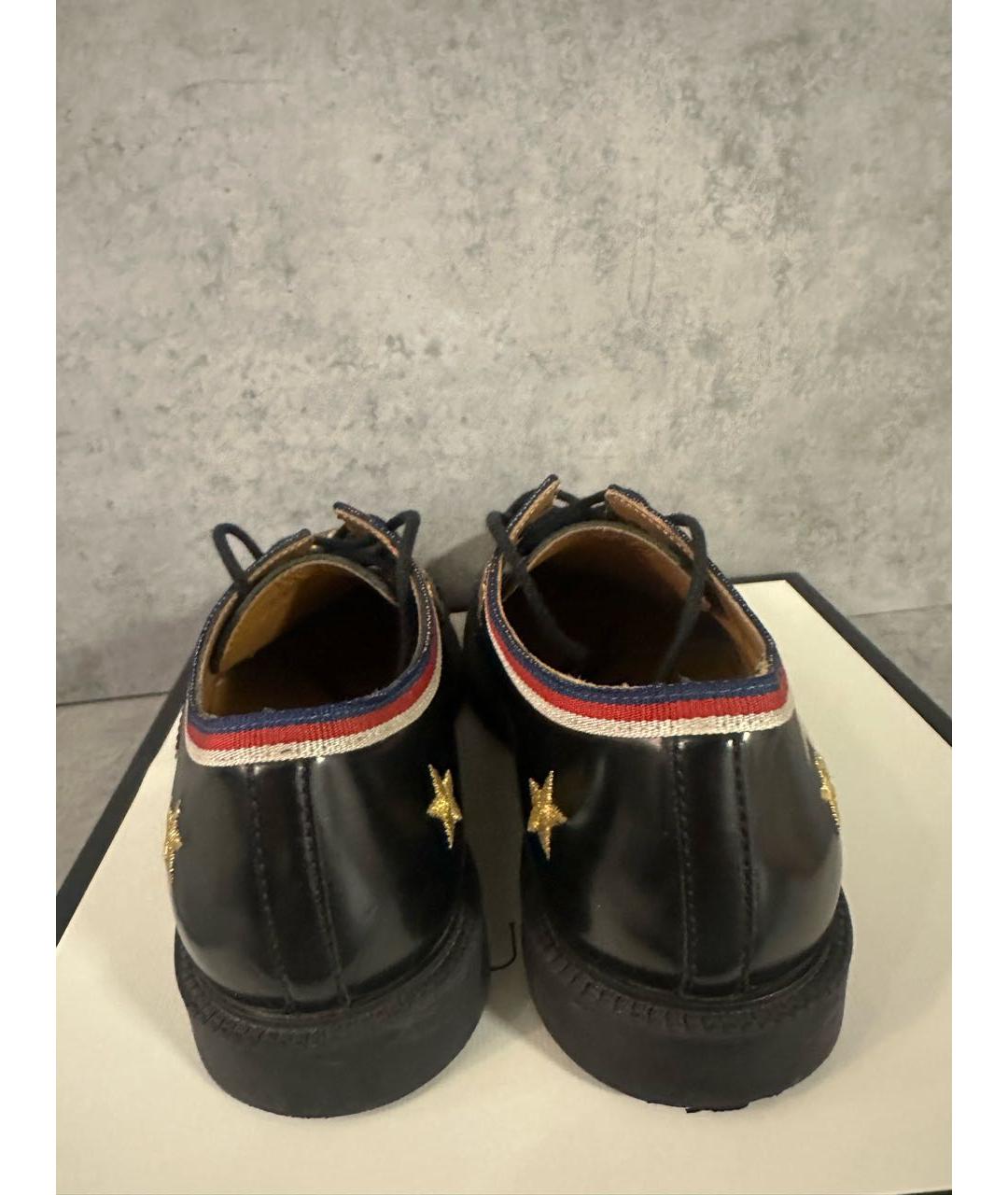 GUCCI KIDS Черные кожаные ботинки, фото 4