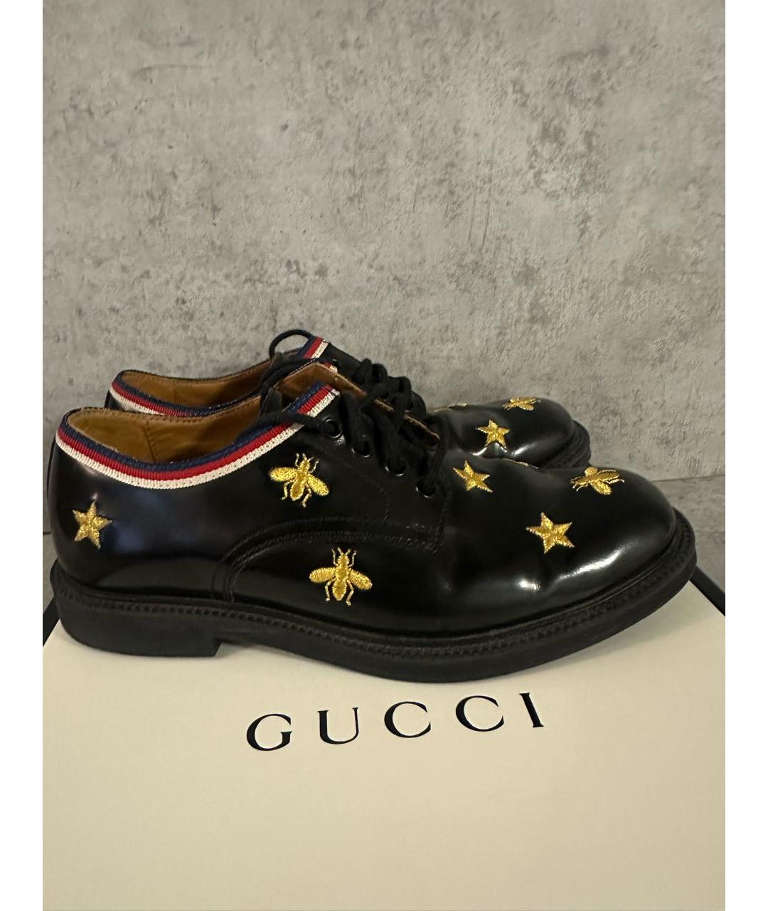 GUCCI KIDS Черные кожаные ботинки, фото 5