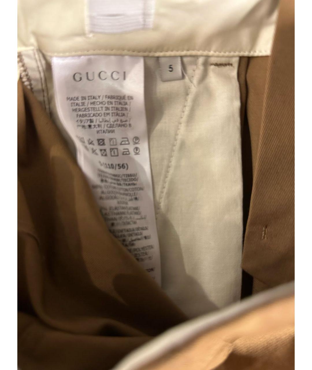 GUCCI KIDS Хаки хлопковые брюки и шорты, фото 3