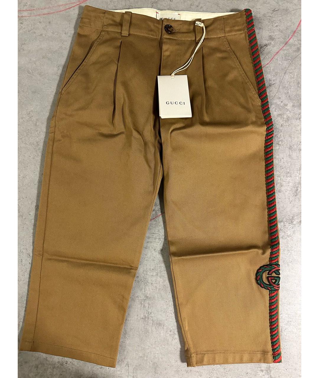 GUCCI KIDS Хаки хлопковые брюки и шорты, фото 6