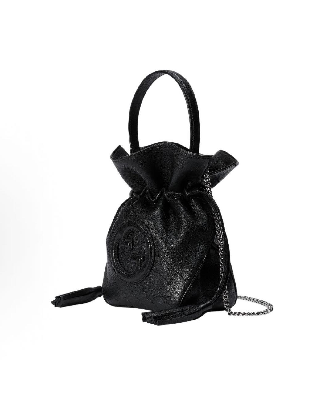 GUCCI Черная кожаная сумка через плечо, фото 2