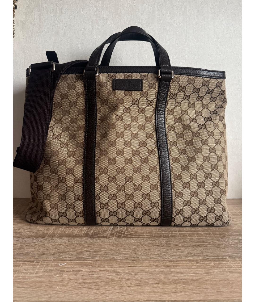 GUCCI Бежевая сумка тоут, фото 9