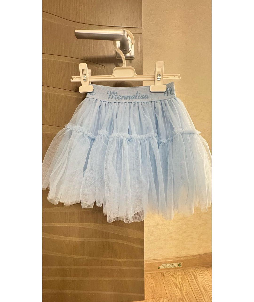 MONNALISA Голубая полиэстеровая юбка, фото 6