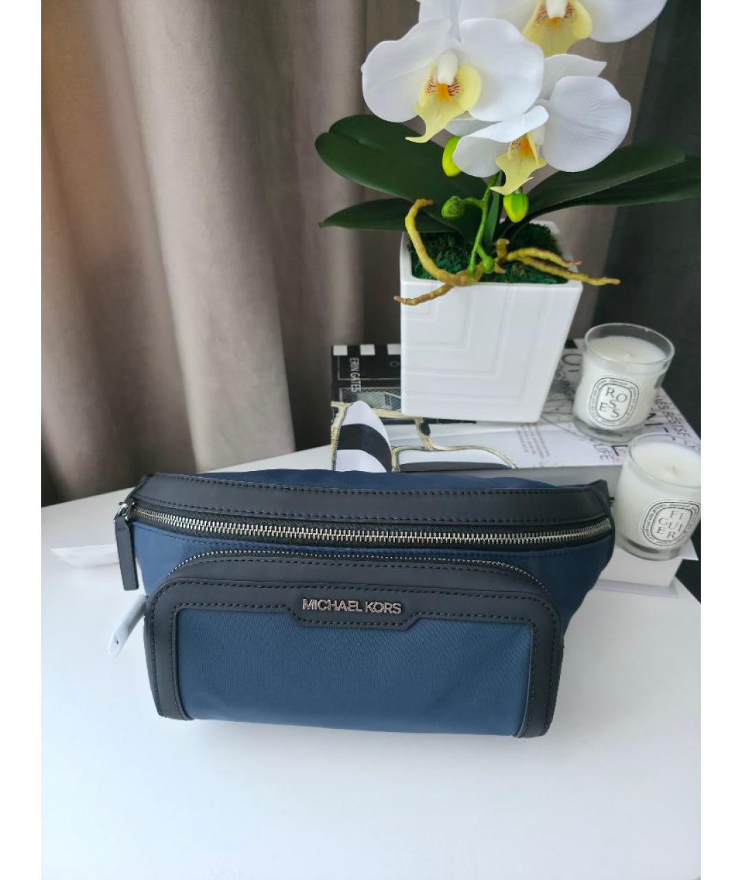 MICHAEL KORS Синяя поясная сумка, фото 5