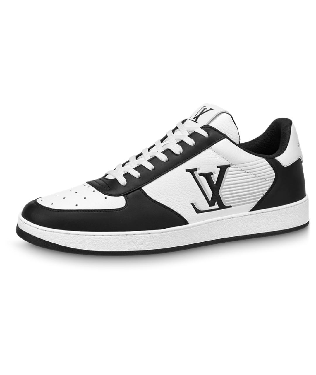 LOUIS VUITTON Черные кожаные низкие кроссовки / кеды, фото 2