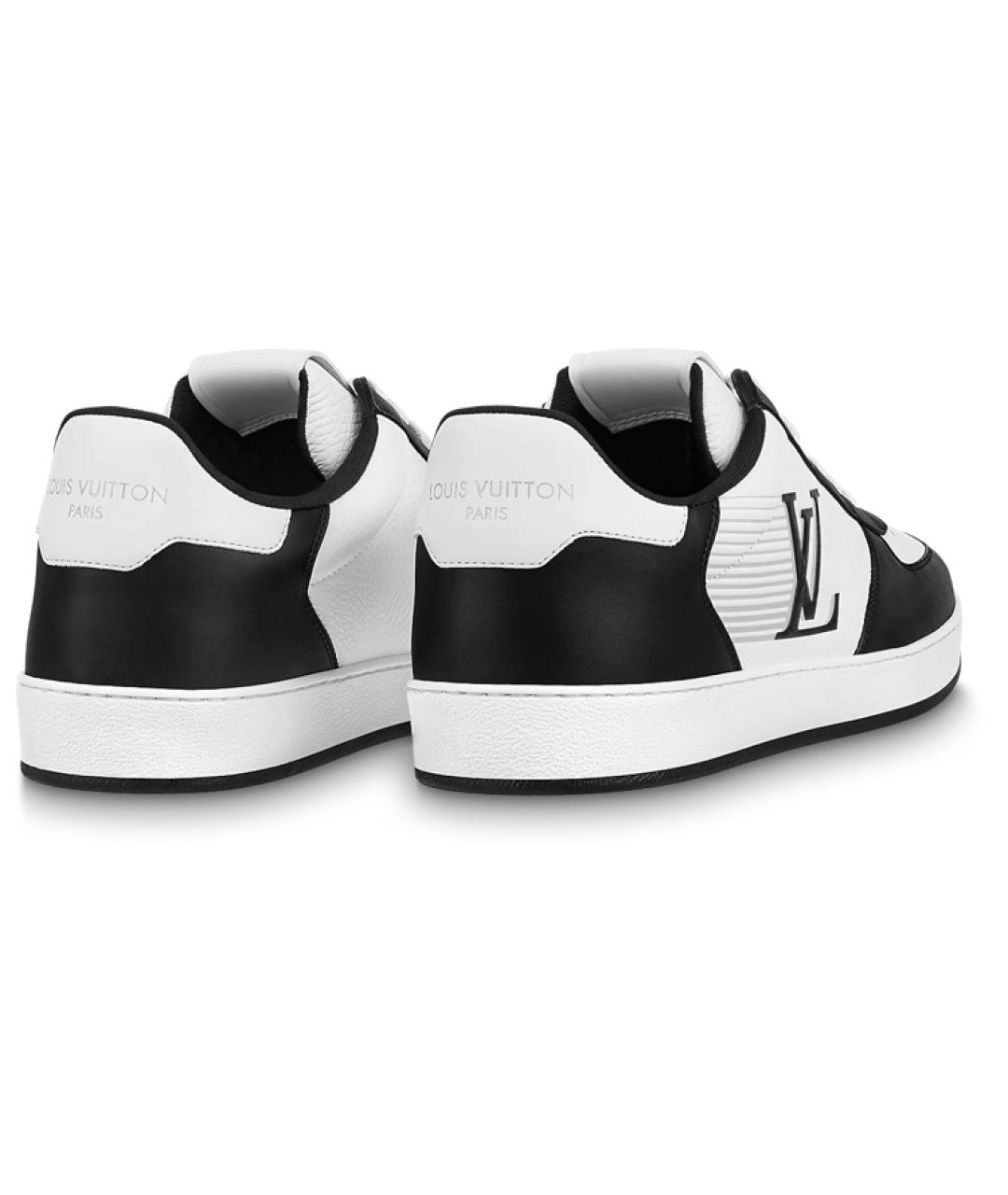 LOUIS VUITTON Черные кожаные низкие кроссовки / кеды, фото 4