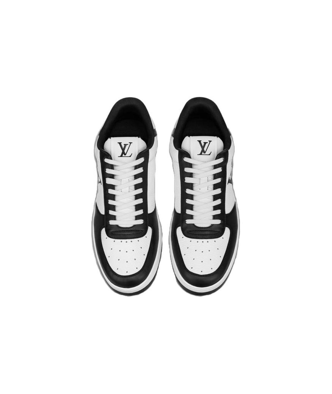 LOUIS VUITTON Черные кожаные низкие кроссовки / кеды, фото 3