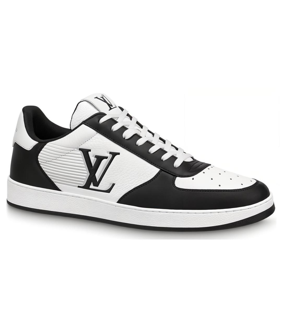 LOUIS VUITTON Черные кожаные низкие кроссовки / кеды, фото 1