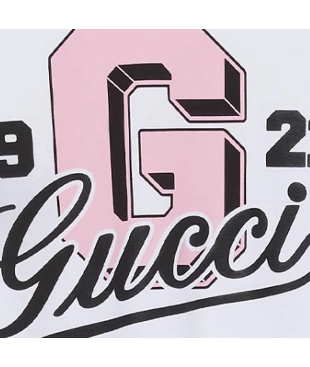 GUCCI Белая футболка, фото 5