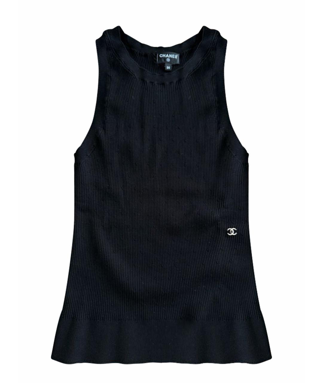 CHANEL Черная майка, фото 1