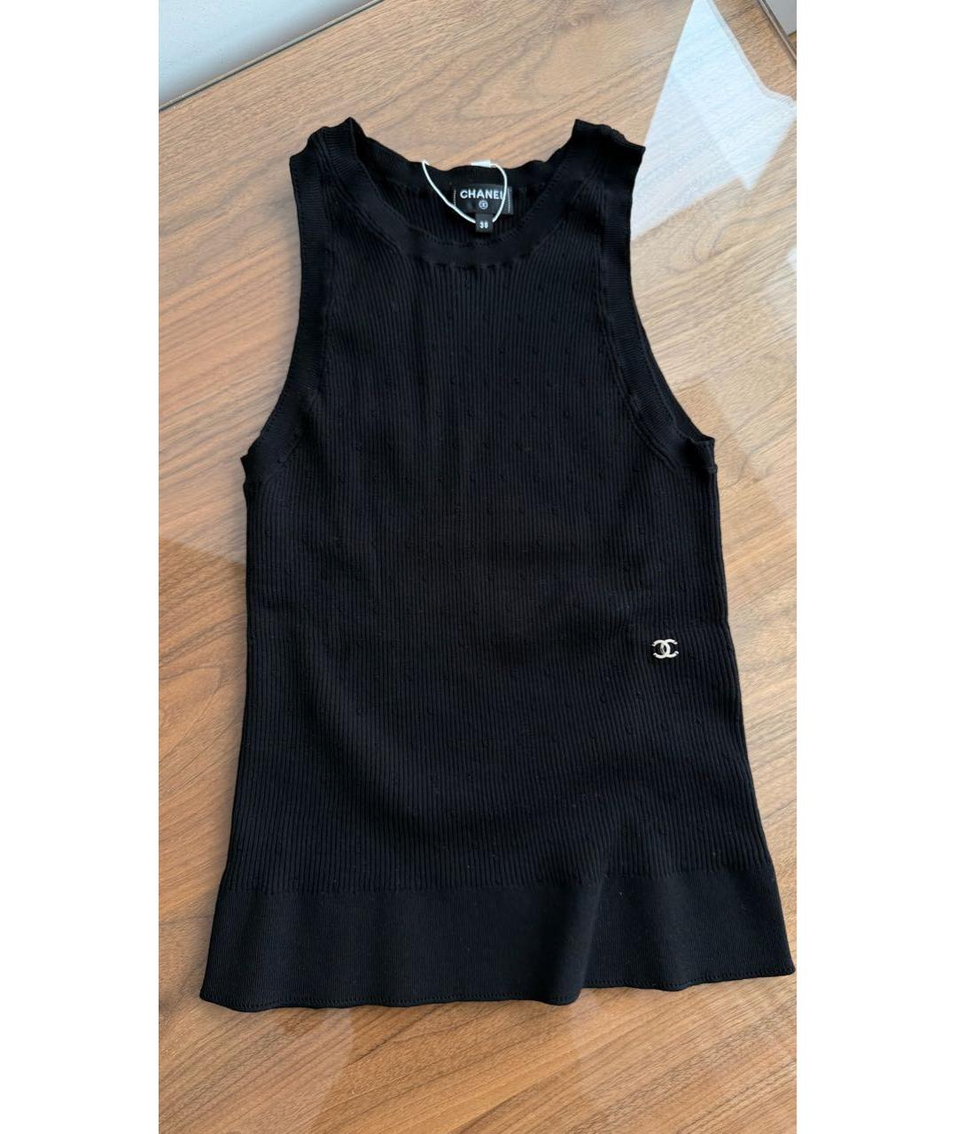 CHANEL Черная майка, фото 3