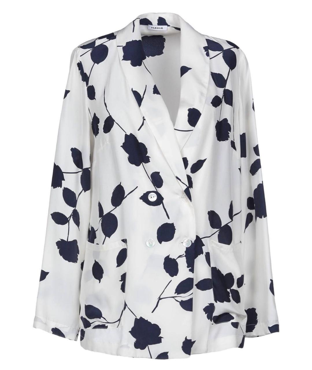 P.A.R.O.S.H. Белый шелковый жакет/пиджак, фото 1