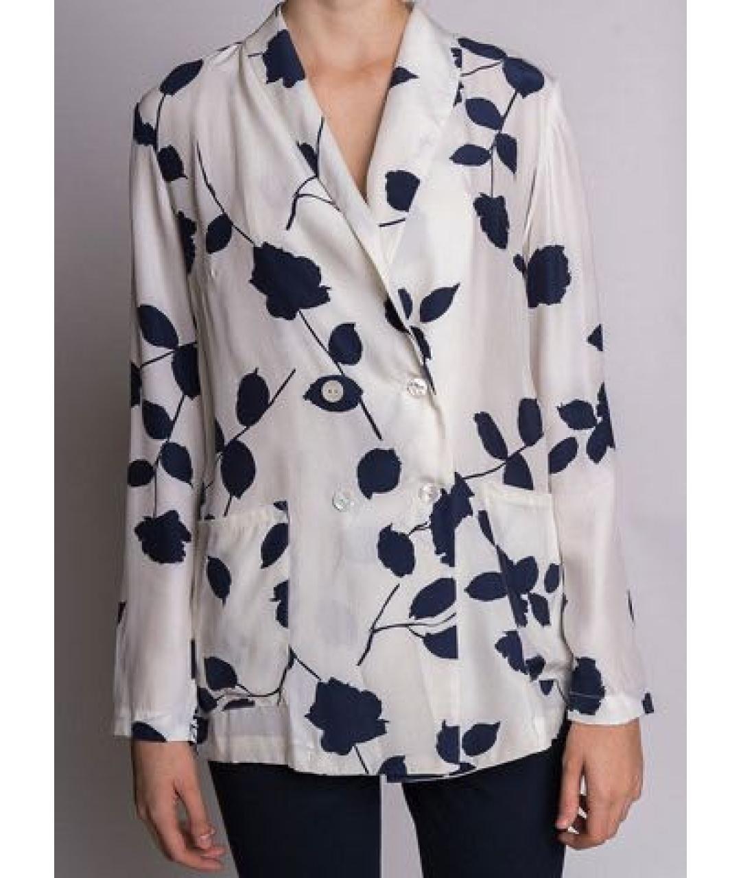 P.A.R.O.S.H. Белый шелковый жакет/пиджак, фото 3