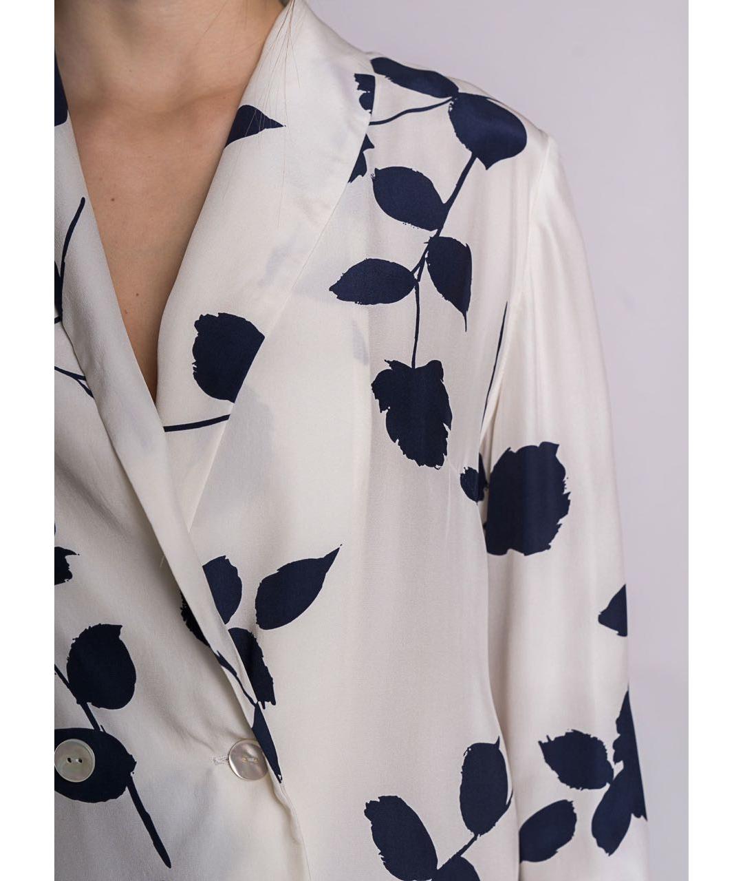 P.A.R.O.S.H. Белый шелковый жакет/пиджак, фото 5