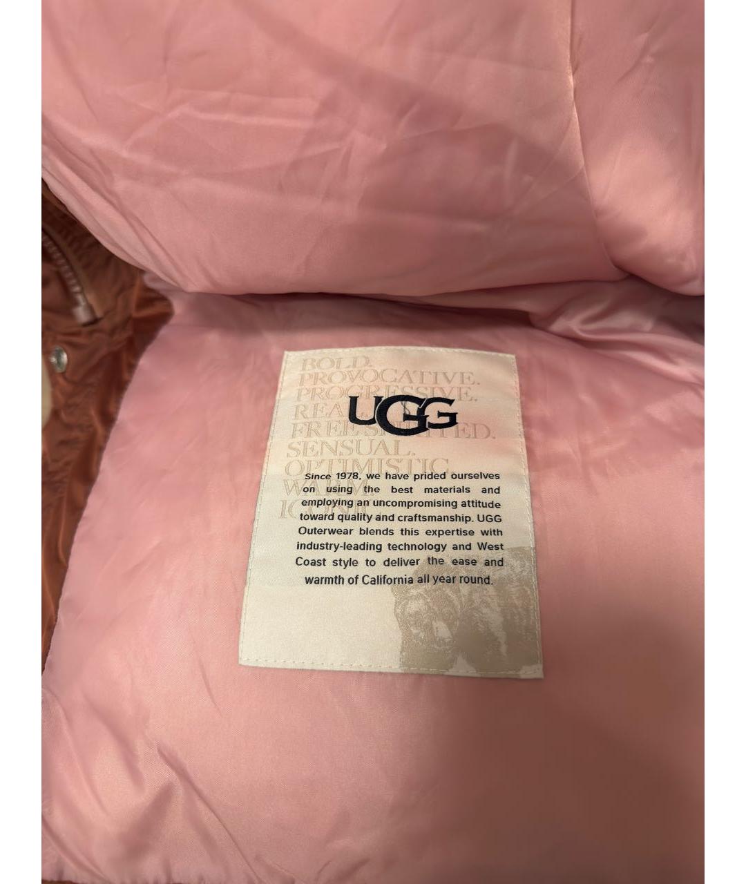 UGG AUSTRALIA Коричневый полиэстеровый пуховик, фото 3