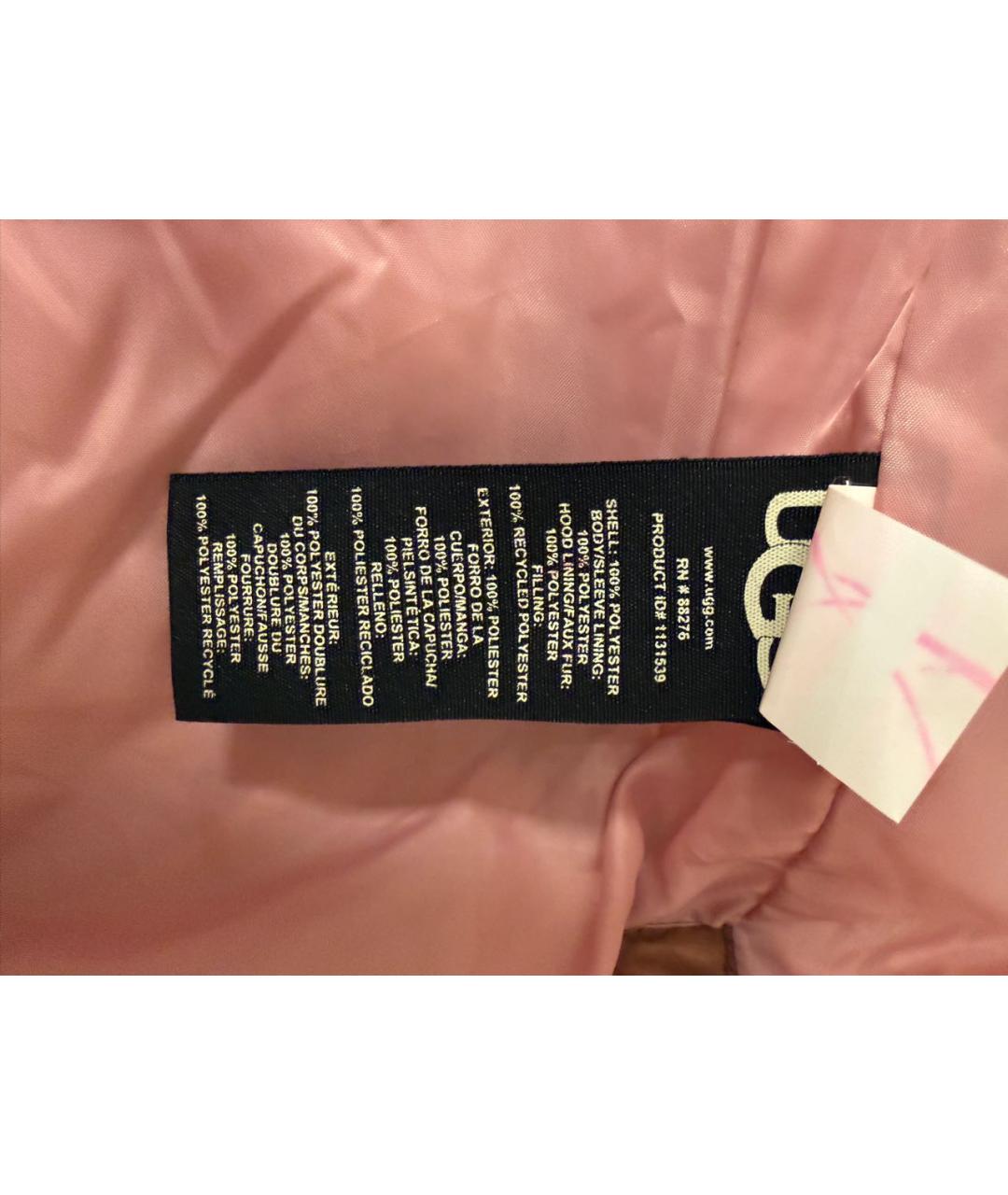 UGG AUSTRALIA Коричневый полиэстеровый пуховик, фото 8