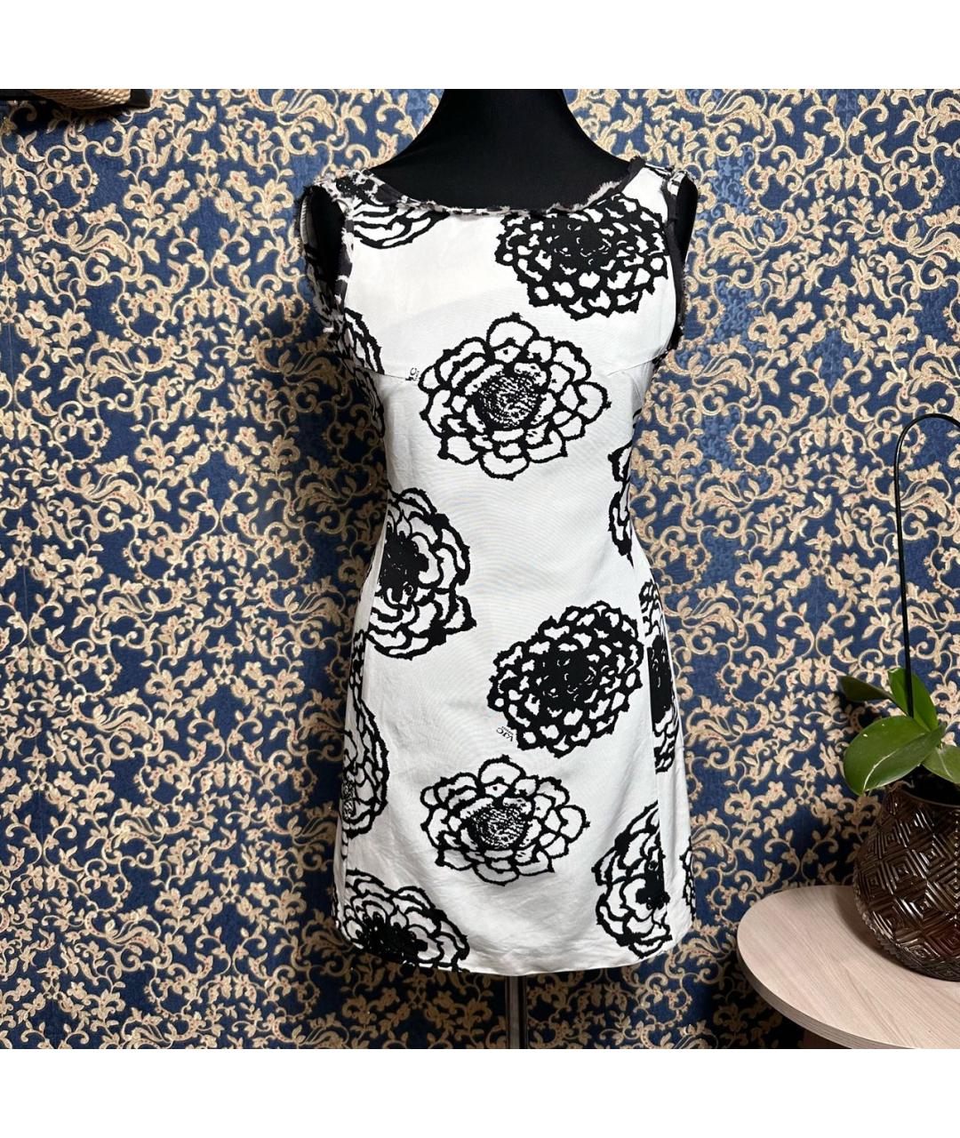 VERSACE Белое хлопковое повседневное платье, фото 9