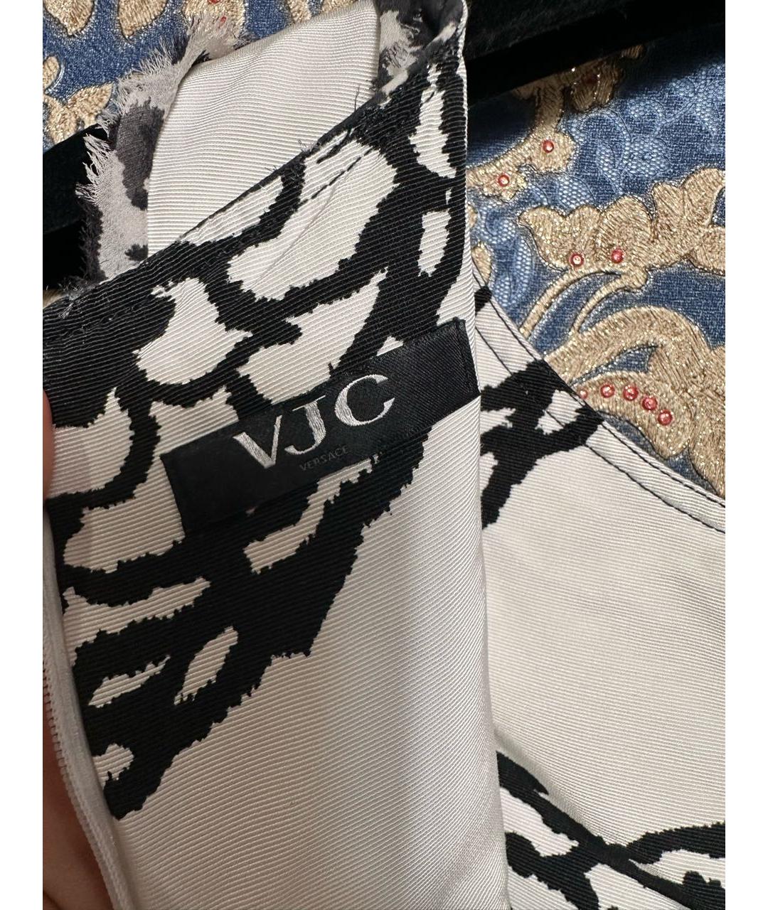 VERSACE Белое хлопковое повседневное платье, фото 3